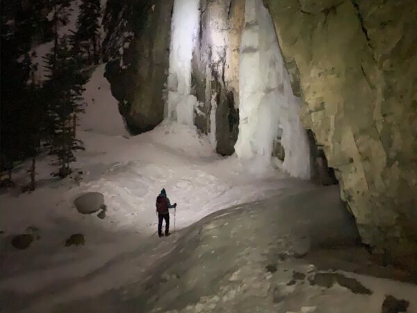 Grotto Ice Walk Night - Canadian Rockies Experience