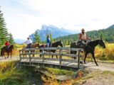 Ride near the Cave and Basin hot springs